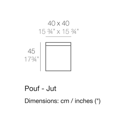 Dimension drawing Pouf - Jut