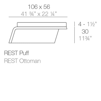 Pouf Moderne Design - Collection Rest Vondom