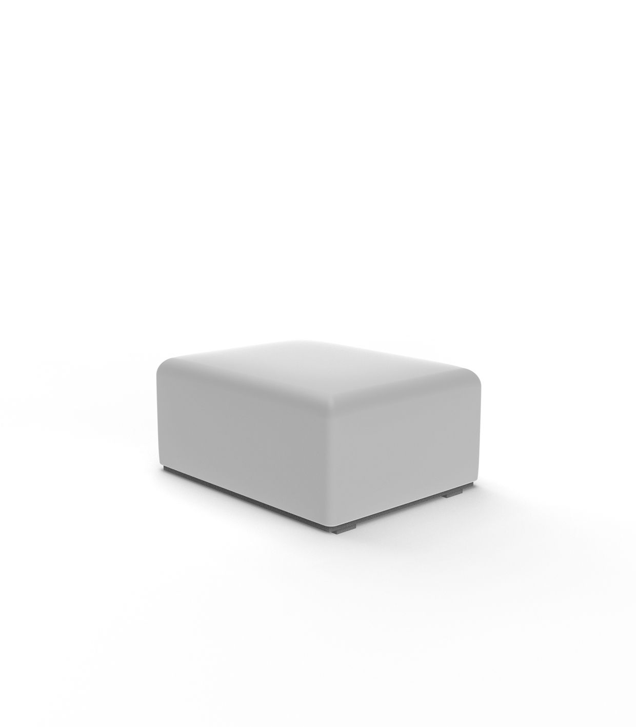 Pouf Style Industriel Original Taille 90x70x43 cm Couleur structure Aluminium blanc Collection The Factory Vondom