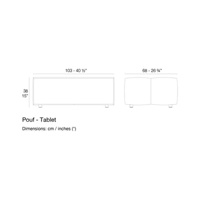 Dimension drawing Pouf - Tablet