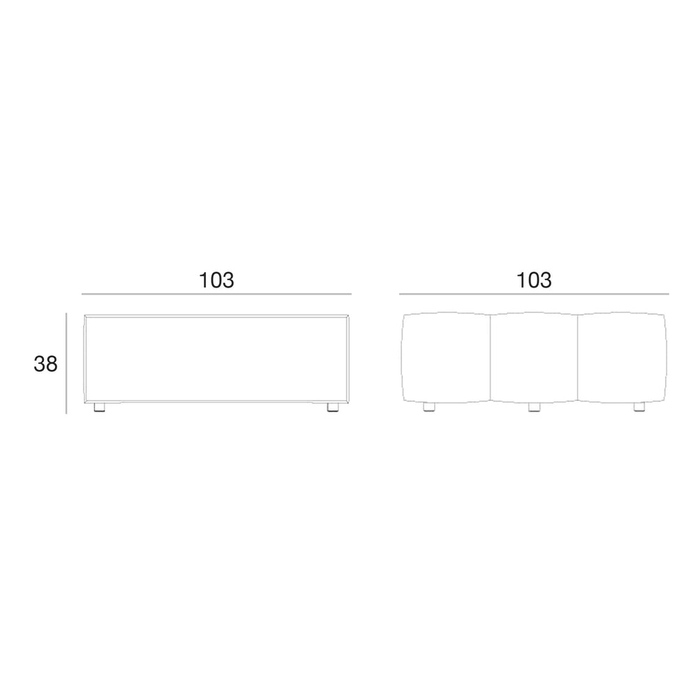 Schema delle dimensioni, Pouf - Tablet