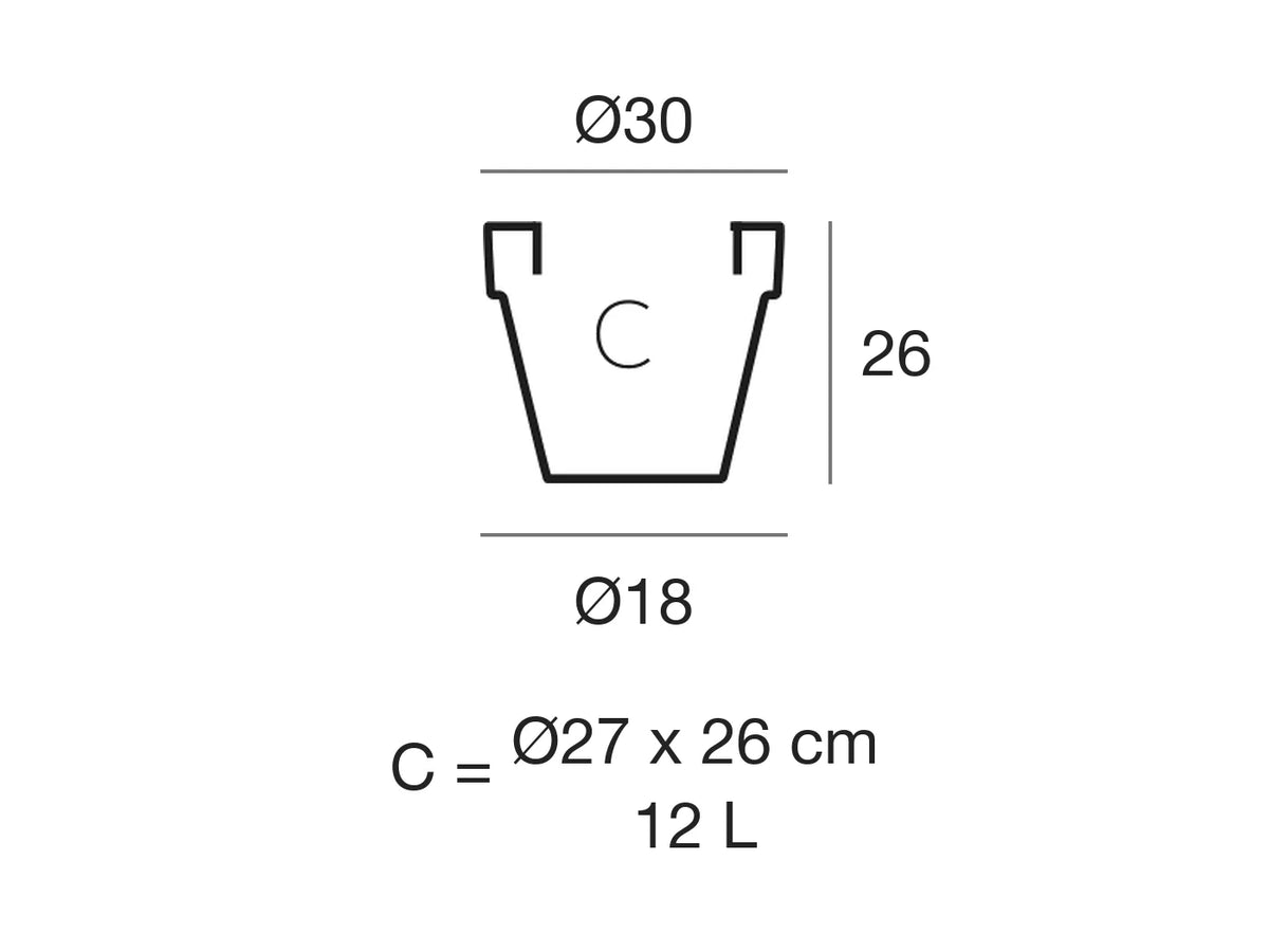 Schéma de dimensions Vondom 40130
