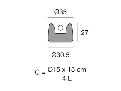 Schéma de dimensions Vondom 42309A