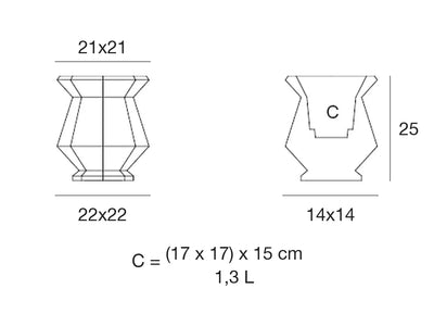 Schéma de dimensions Vondom 44211A