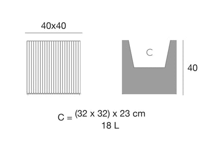 Schéma de dimensions Vondom 54427A