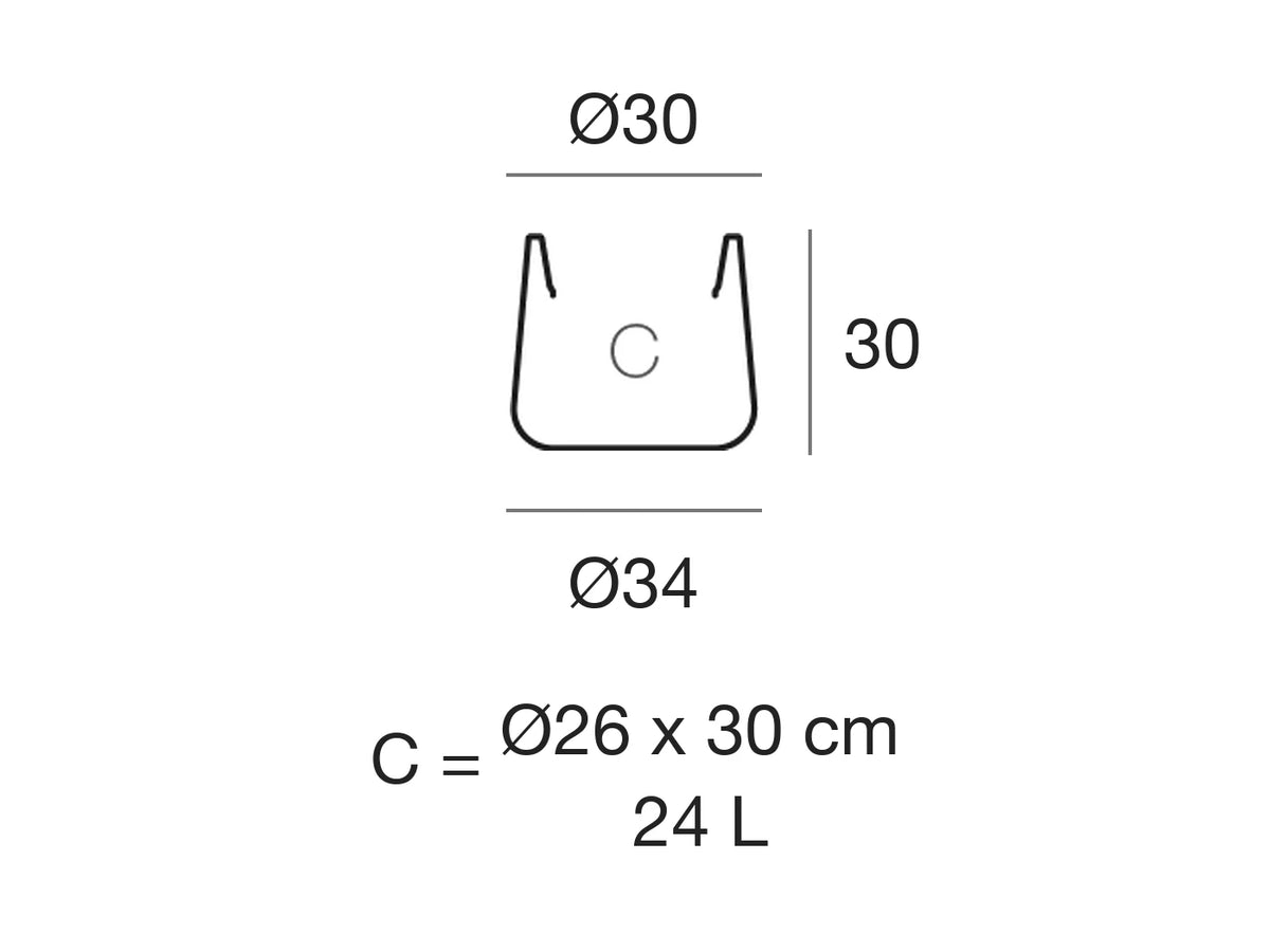 Schéma de dimensions Pot - ULM Rond 42206