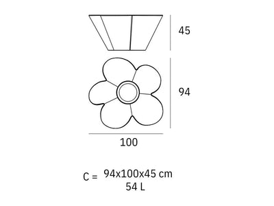 Schéma de dimensions Pot - Agatha 52003A