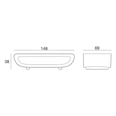 Schéma de dimensions Vondom 65007