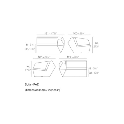 Dimension drawing Sofa - FAZ