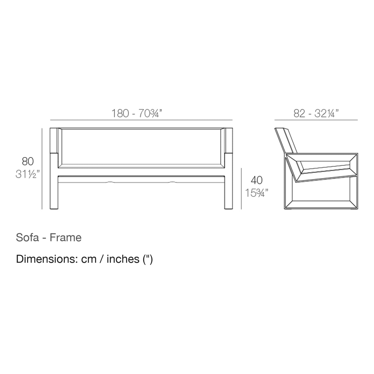 Dimension drawing Sofa - Frame