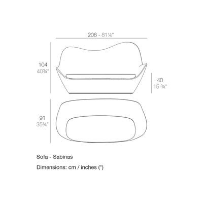 Dimension drawing Sofa - Sabinas