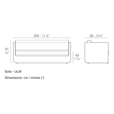 Dimension drawing Sofa - ULM