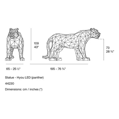Dimension drawing Statue - Hyou LED (panther)