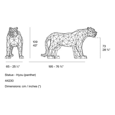 Dimension drawing Statue - Hyou (panther)