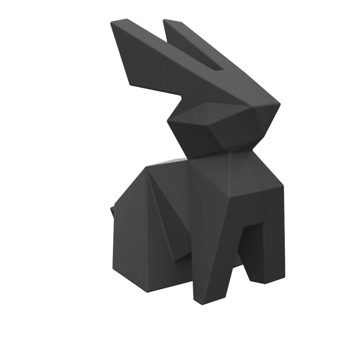 Statue Lapin Collection Origami Taille 48x36x60 cm Couleur Noir - Usagi Vondom