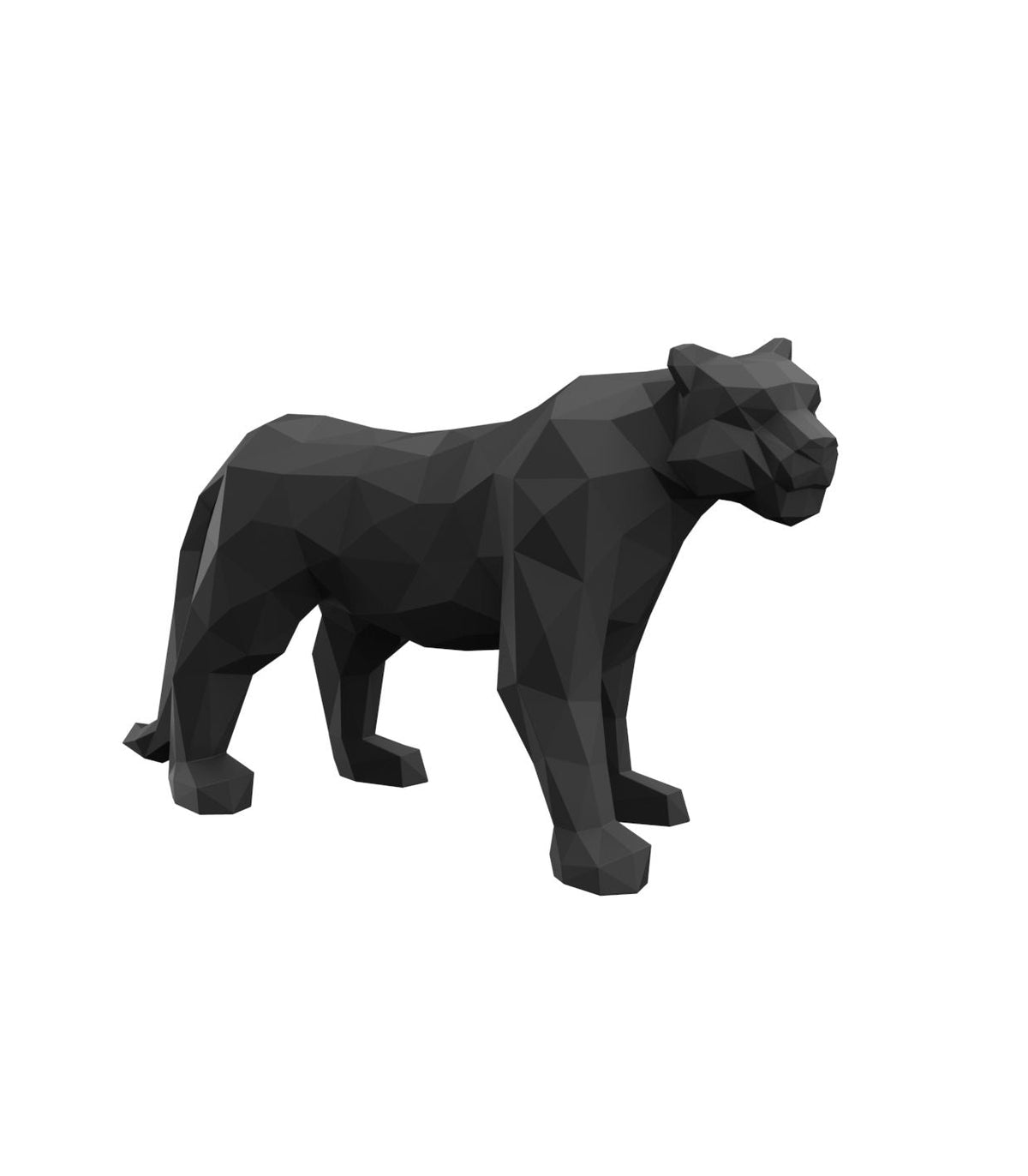 Statue Panthère Collection Origami Hyou Finition Mate Couleur Noir Vondom