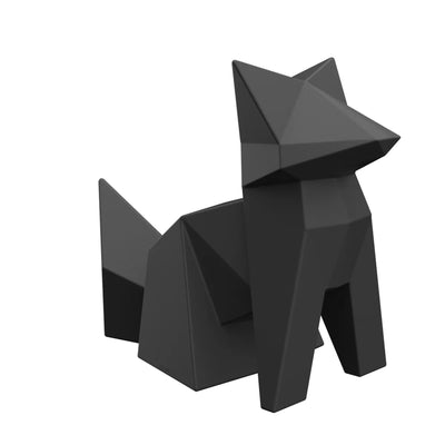 Statue Renard Collection Origami Taille 69x35x55 cm Couleur Noir - Kitsune Vondom