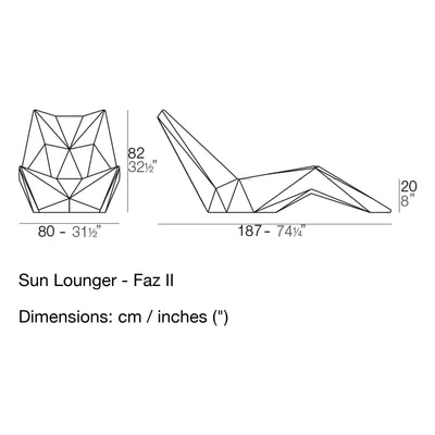 Dimension drawing Sun Lounger - Faz II
