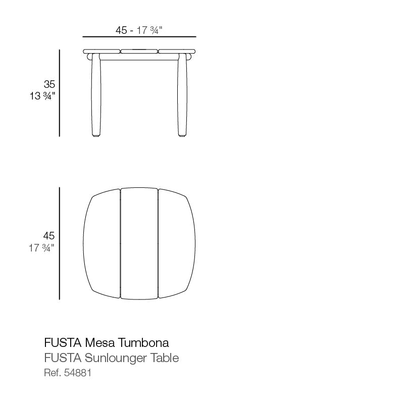 Sun Lounger Table Collection Fusta Title Default Title - Vondom - 3