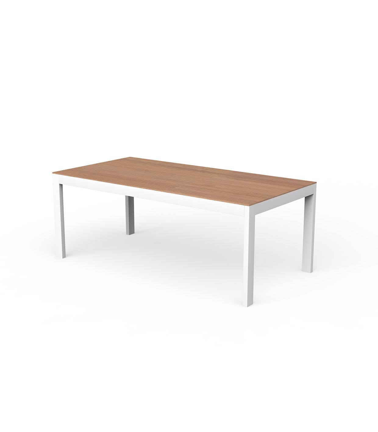 Table Aluminium Collection Posidonia Taille 200x100x76 cm Couleur Aluminium blanc Vondom