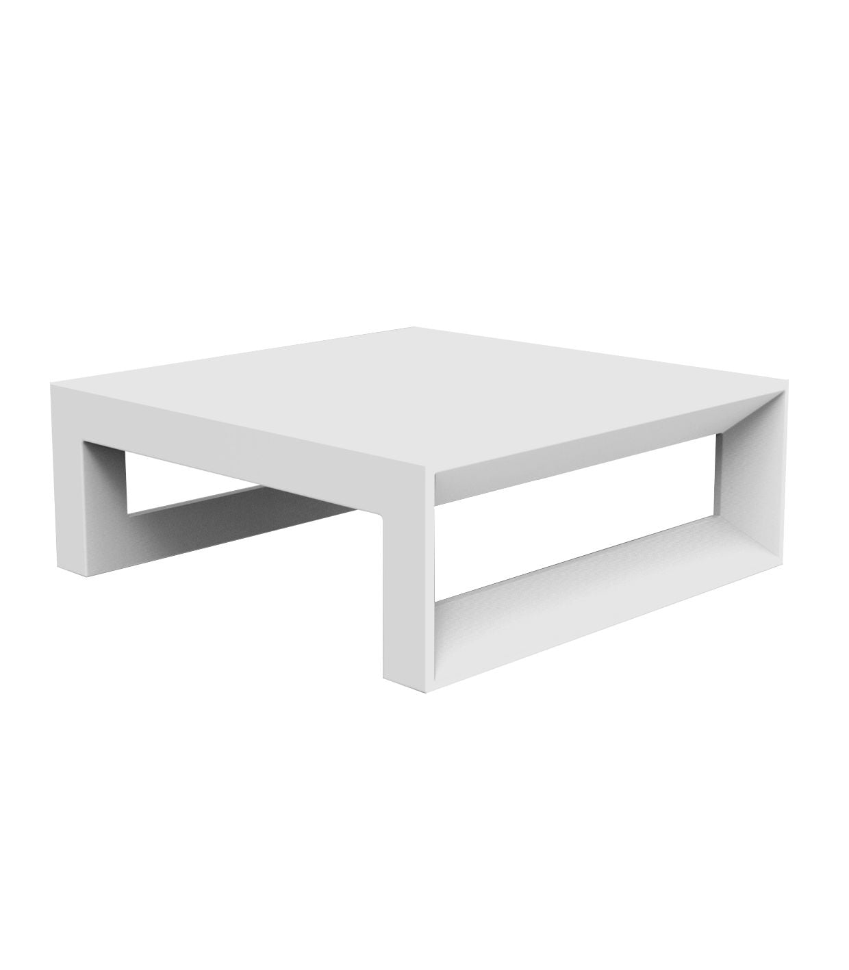 Table Basse Collection Frame Vondom Taille 60x60x22 cm Finition Mate Couleur Blanc