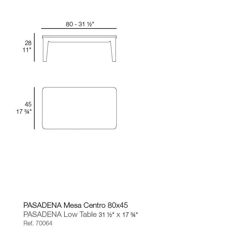 Table Basse Collection Pasadena Taille 80x45x28 cm Vondom - 2