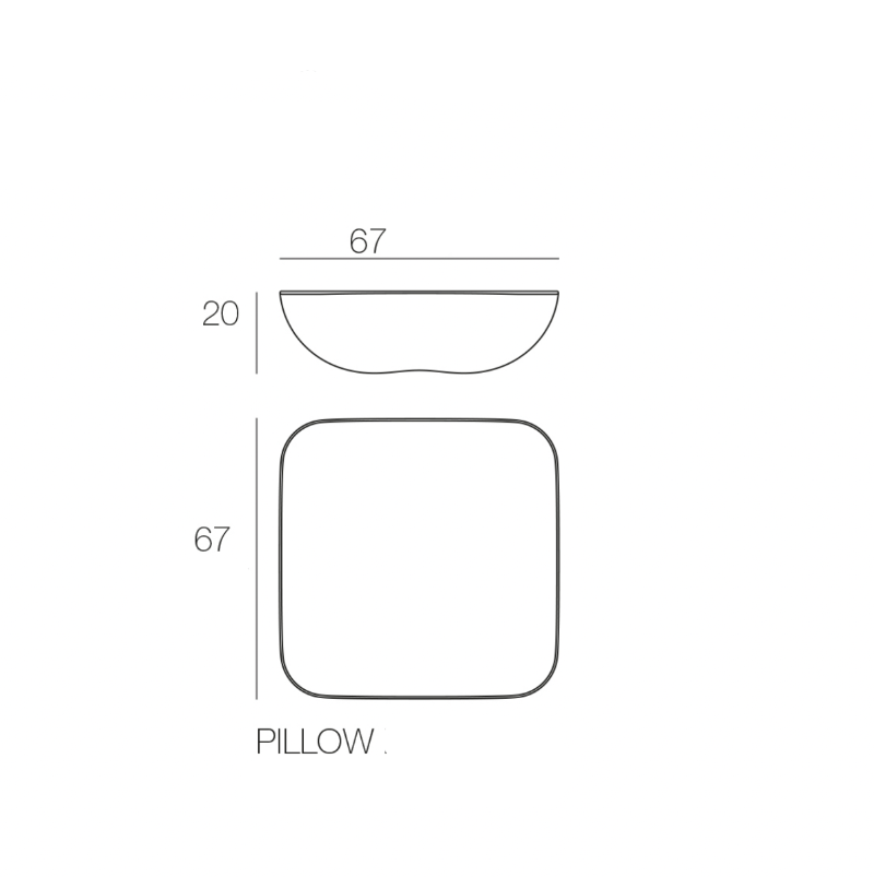 Table Basse Collection Pillow en Plastique pour Piscine Vondom