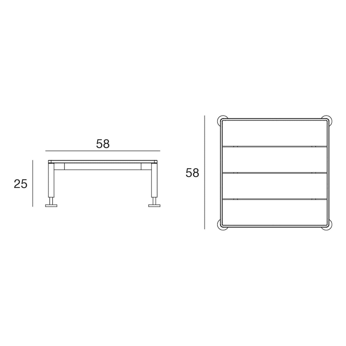 Table Basse de Jardin Carrée en Aluminium - Collection Hamptons Vondom - 13
