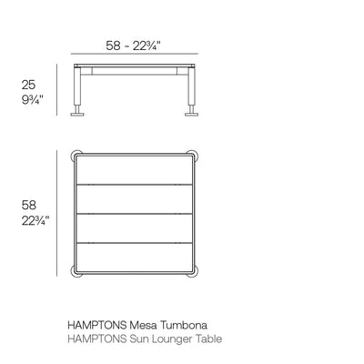 Table Basse de Jardin Carrée en Aluminium - Collection Hamptons Vondom - 13
