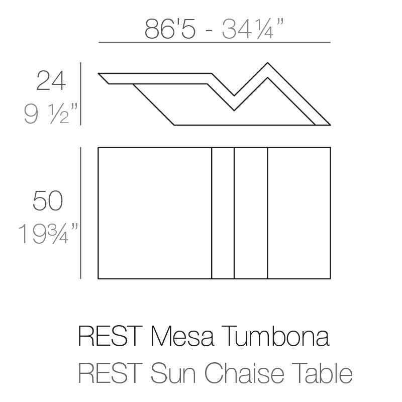Table Basse de Jardin Collection REST Zigzag Vondom