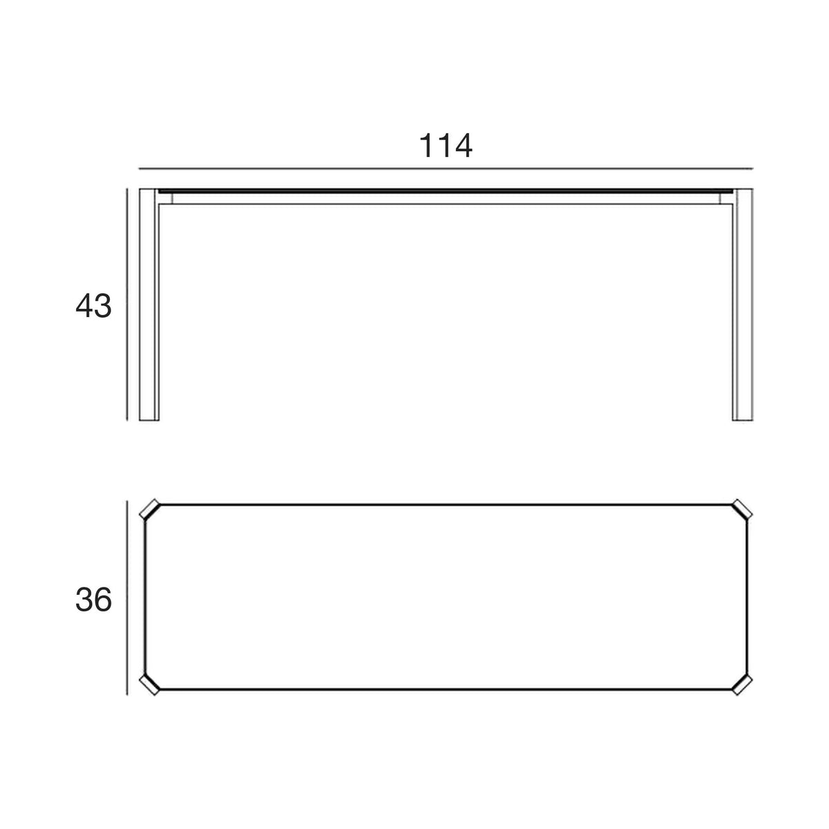 Table Basse de Jardin Effet Marbre Collection Tablet Taille 105x35x42 cm Vondom