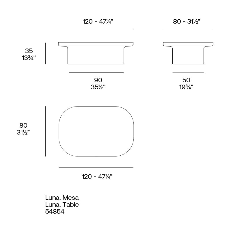 Table Basse Exterieur avec Rangement Modèles Classique - Collection Luna Vondom