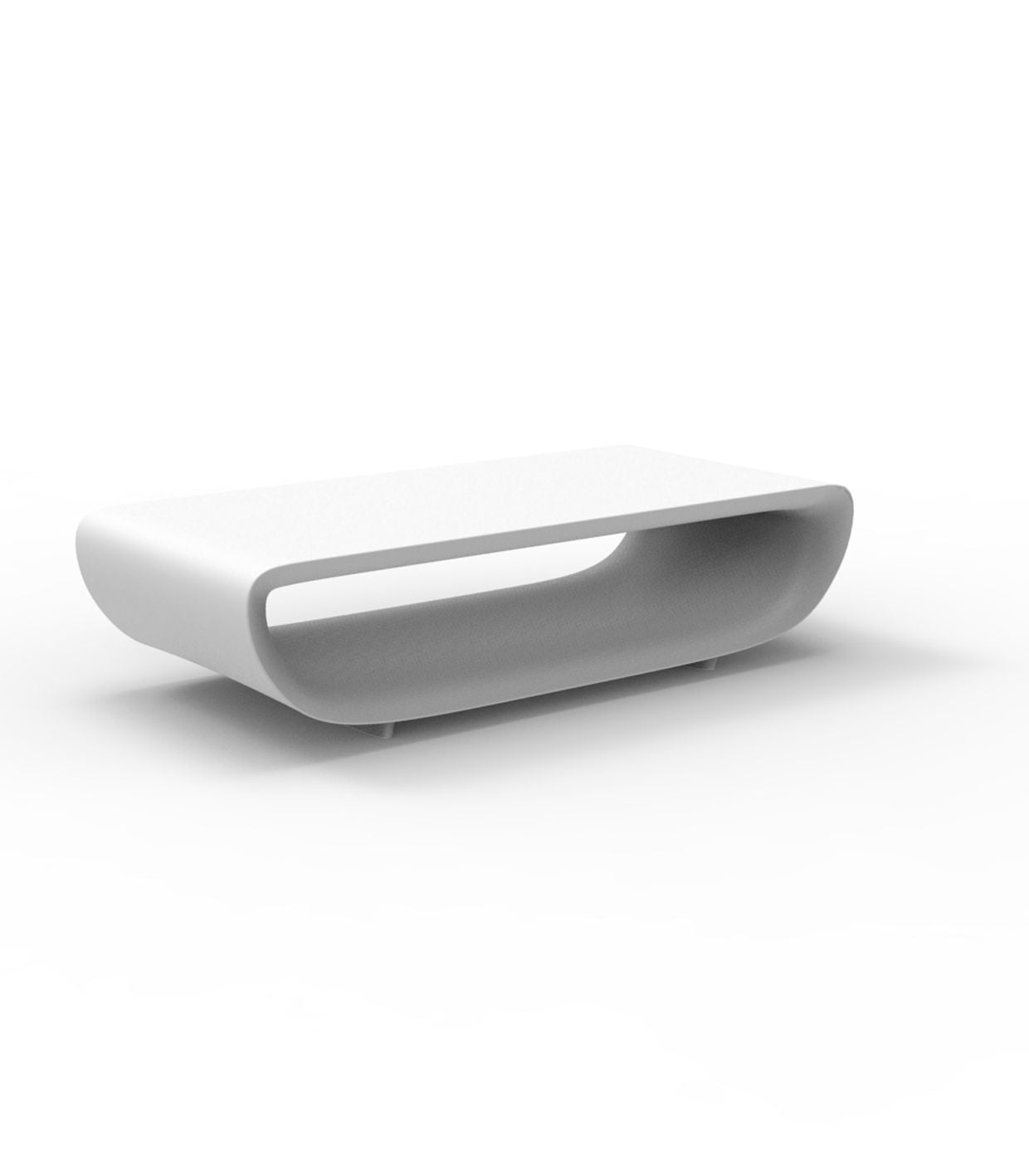 Table Basse Extérieur Collection BUM BUM en Plastique Rotomoulé Finition Mate Couleur Blanc Vondom