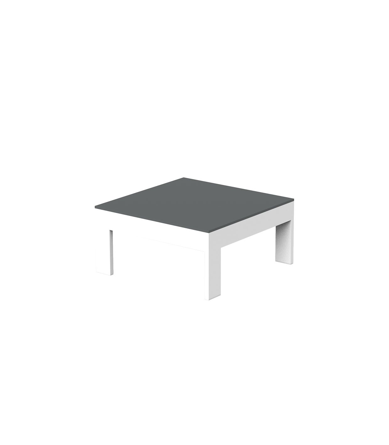 Table Basse Outdoor Aluminium Taille 60x60x29 cm Couleur Aluminium blanc - Collection Posidonia Vondom
