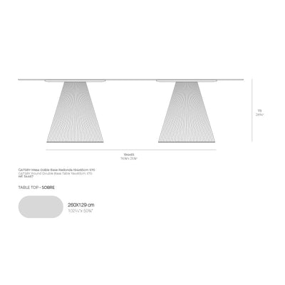 Table Bistrot 6 Personnes - Collection Gatsby Vondom - 11