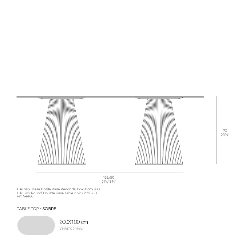 Table Bistrot 6 Personnes - Collection Gatsby Vondom - 12