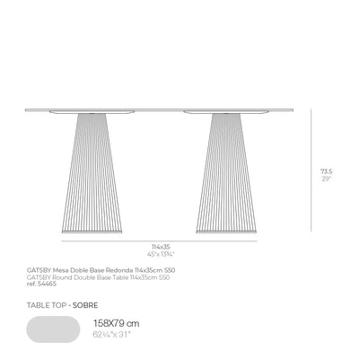 Table Bistrot 6 Personnes - Collection Gatsby Vondom - 13