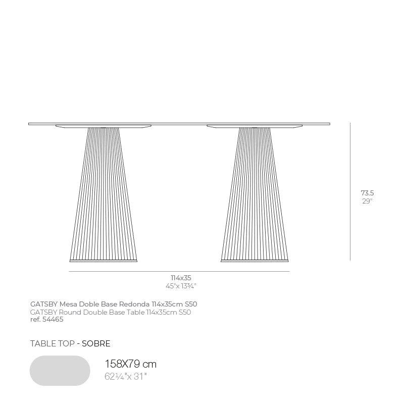 Table Bistrot 6 Personnes - Collection Gatsby Vondom - 13