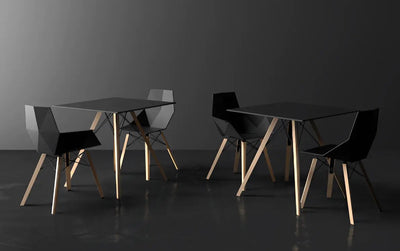 Table Bistrot avec Pied en Bois - Collection FAZ Wood Vondom - 2