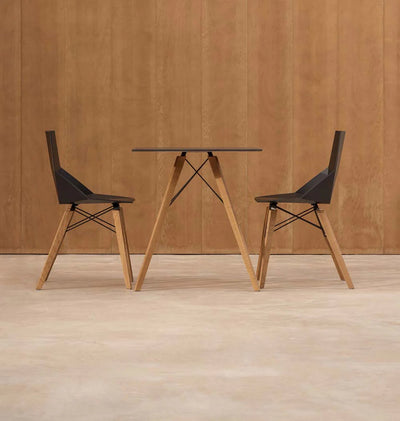 Table Bistrot avec Pied en Bois - Collection FAZ Wood Vondom - 3