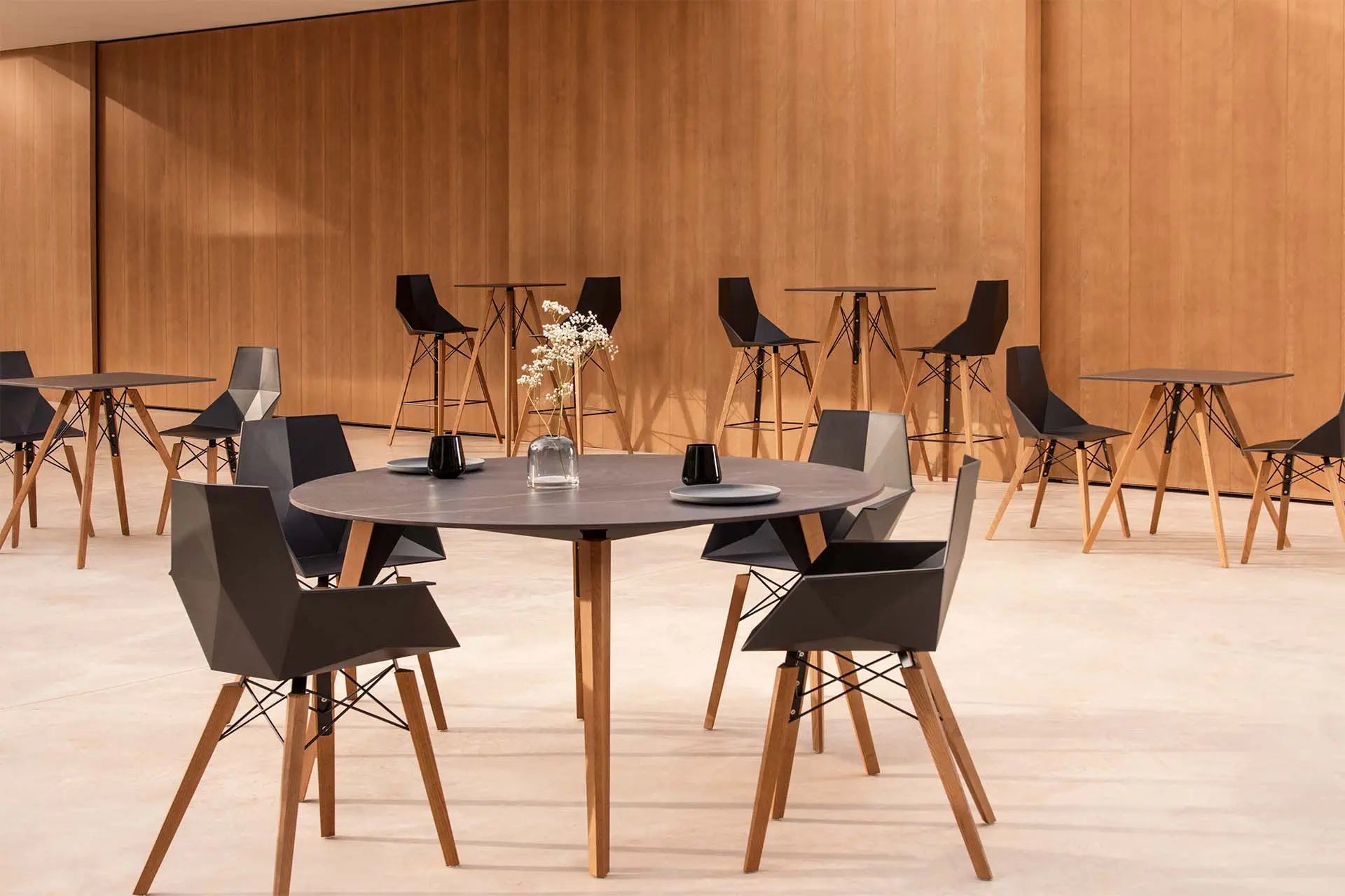 Table Bistrot avec Pied en Bois - Collection FAZ Wood Vondom - 4