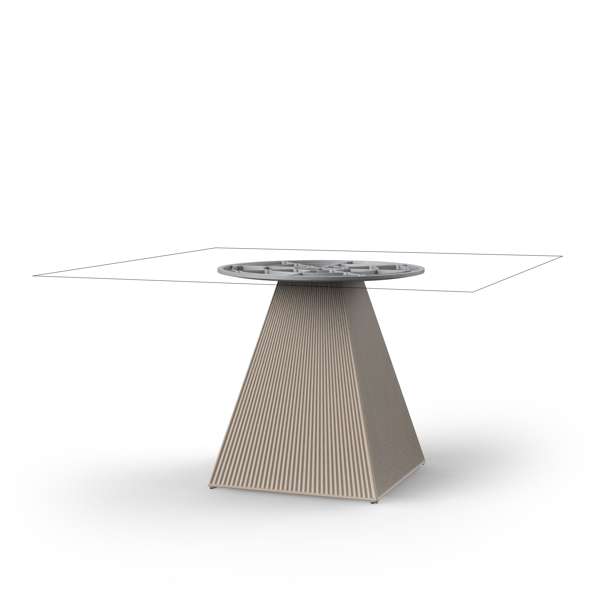 Table Bistrot Carrée avec Pied Central - Collection Gatsby Vondom - 4