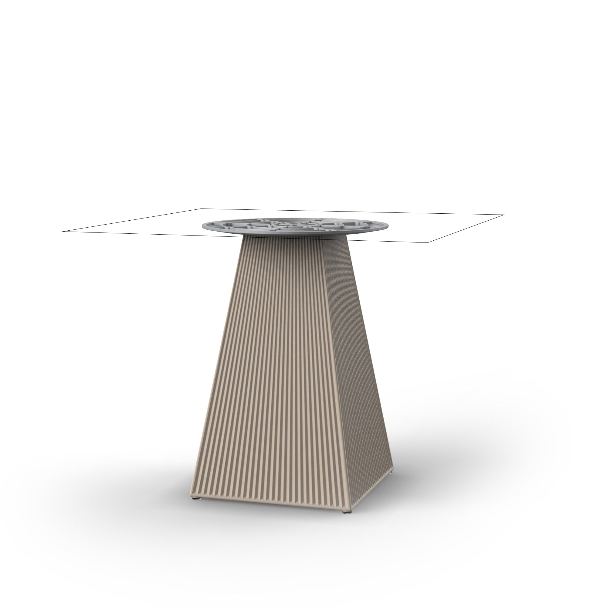 Table Bistrot Carrée avec Pied Central - Collection Gatsby Vondom