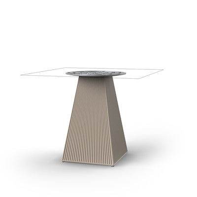 Table Bistrot Carrée avec Pied Central - Collection Gatsby Vondom