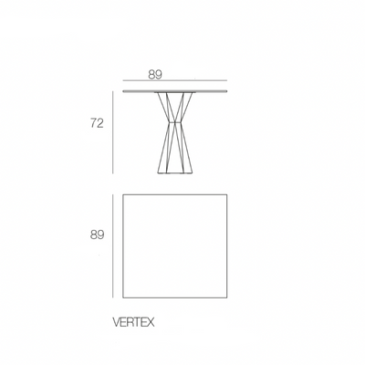 Table Bistrot Collection Vertex Carrée Vondom - 5