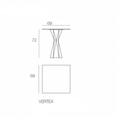 Table Bistrot Collection Vertex Carrée Vondom - 6