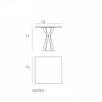 Table Bistrot Collection Vertex Carrée Vondom - 7