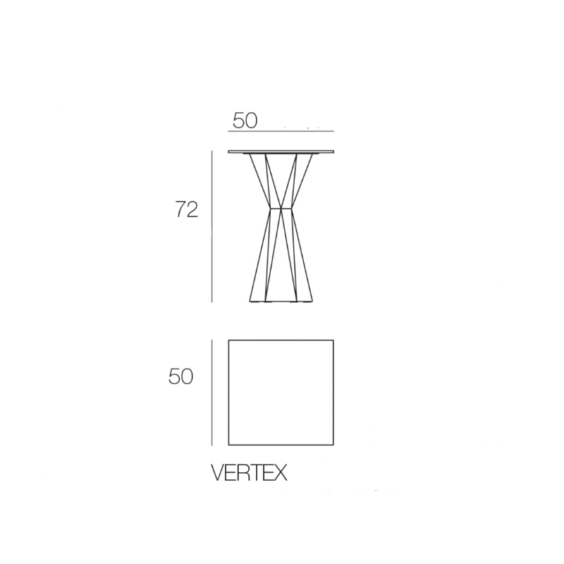 Table Bistrot Collection Vertex Ronde Vondom - 2