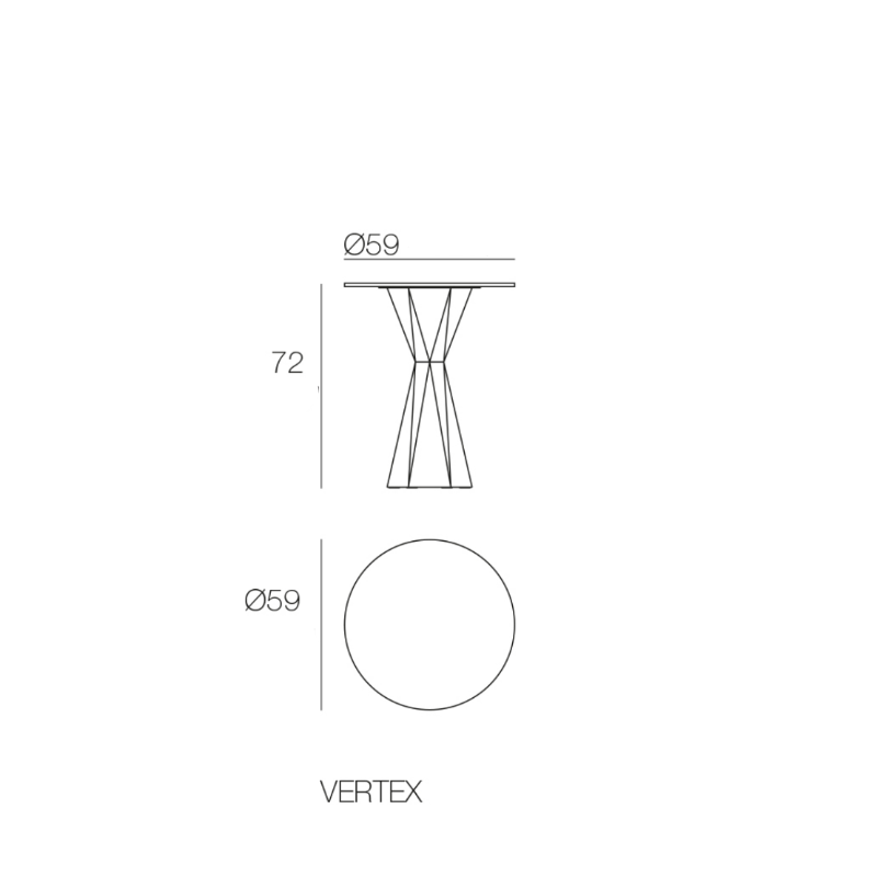 Table Bistrot Collection Vertex Ronde Vondom - 3