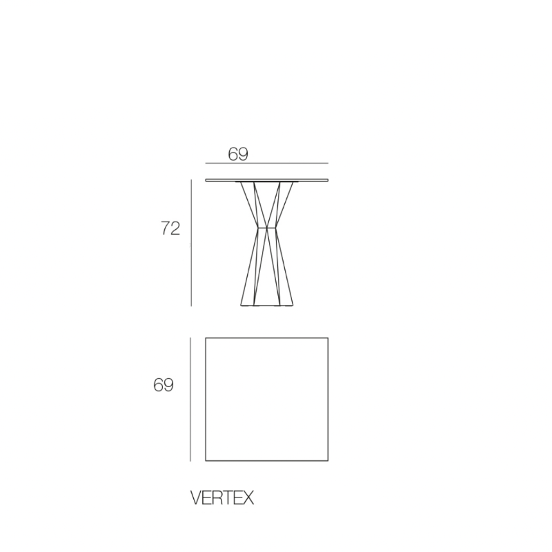 Table Bistrot Collection Vertex Ronde Vondom - 4